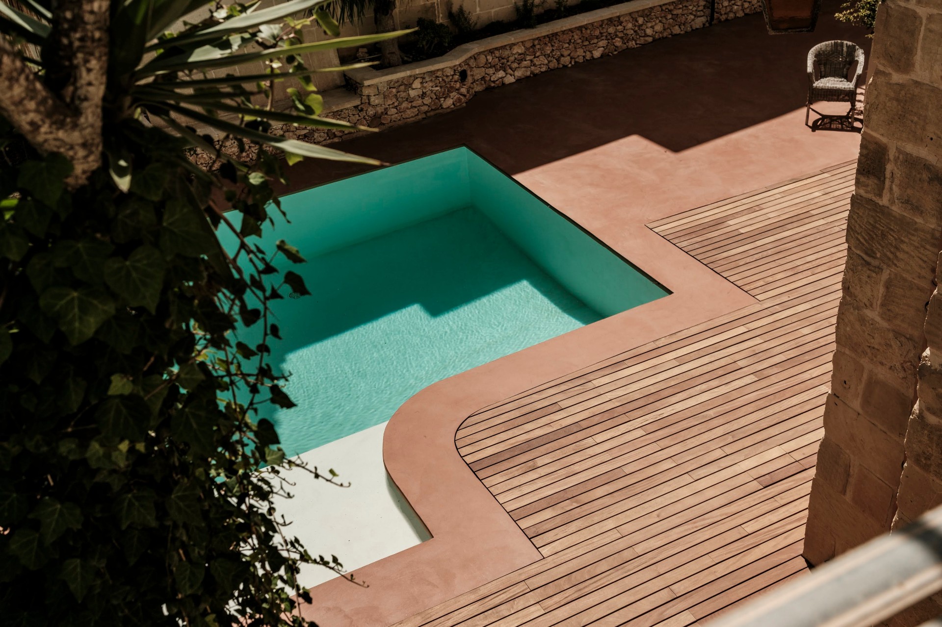 Pool and terrace at The Bored Peach Club